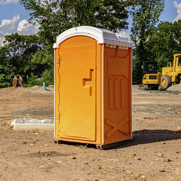 how often are the porta potties cleaned and serviced during a rental period in Lake Clarke Shores FL